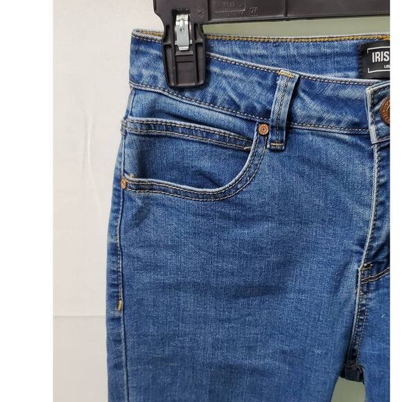Iris Jeans Los Angeles 1P8881 Distressed Look Blue Jeans Size 5 ~ Grunge Street - Picture 4 of 13